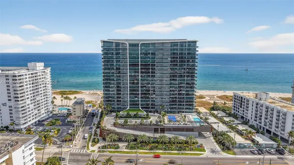 a view of a city with tall buildings