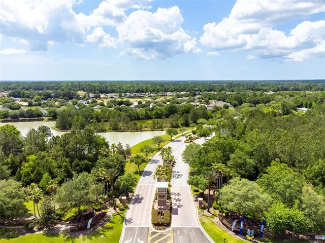 a view of an ocean and a yard
