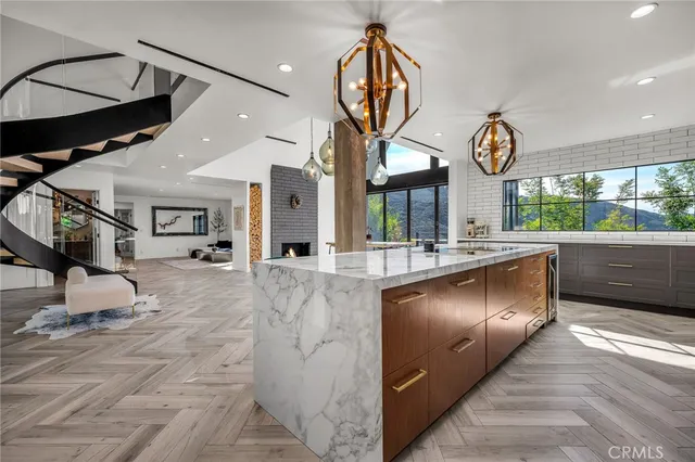a bathroom with a sink a toilet and shower curtain