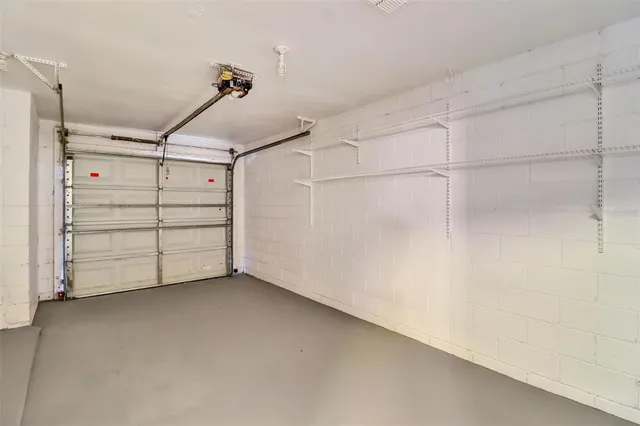 a view of a room with storage