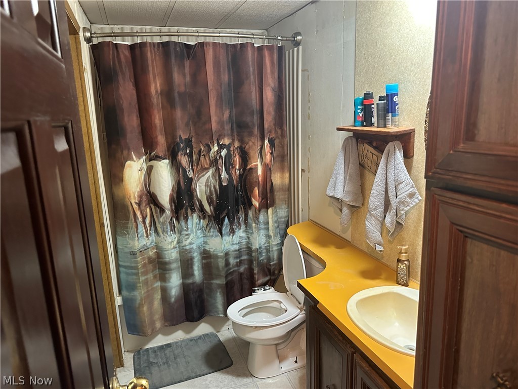 4041 Gray Road Kimbolton, OH 43749 - Photo 24 of 32 Bathroom with toilet, tile flooring, and vanity