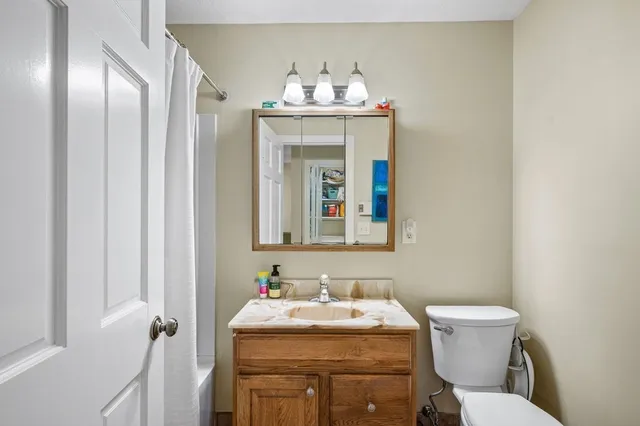 a bathroom with a sink and a toilet