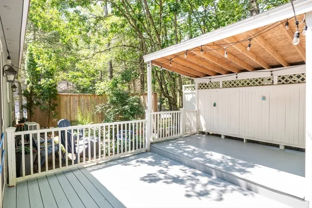 a view of backyard with small cabin