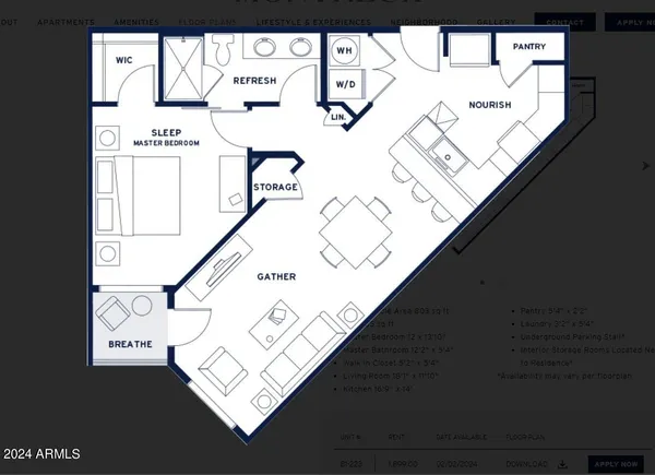 $1,622 | 5550 East Deer Valley Drive, Unit 1, Phoenix, AZ 85054