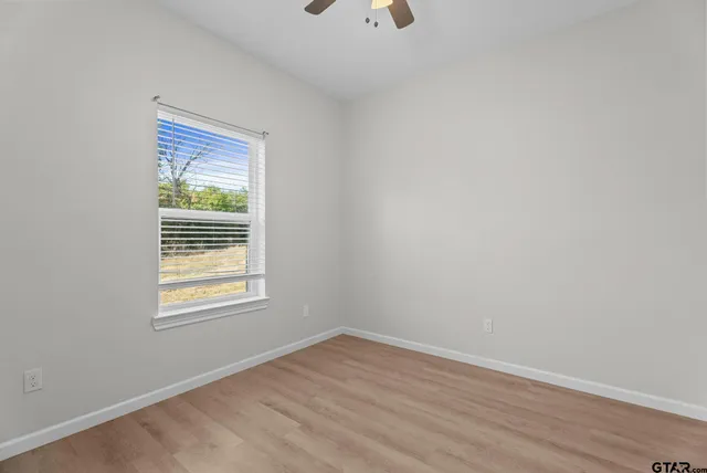 an empty room with a window