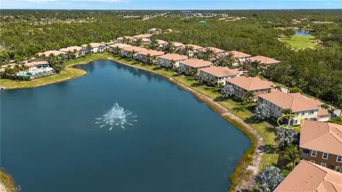 a view of a lake with a house