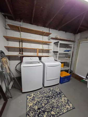 a view of storage and utility room