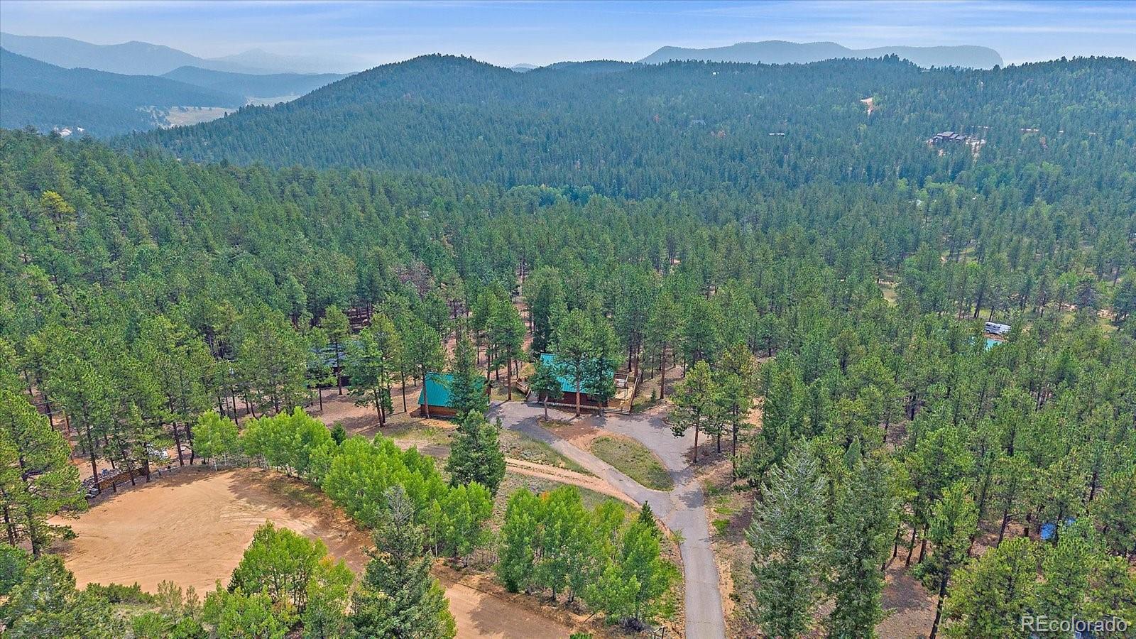 104 Six Bits Street Bailey, CO 80421 - Photo 3 of 46 a view of a lush green hillside and houses
