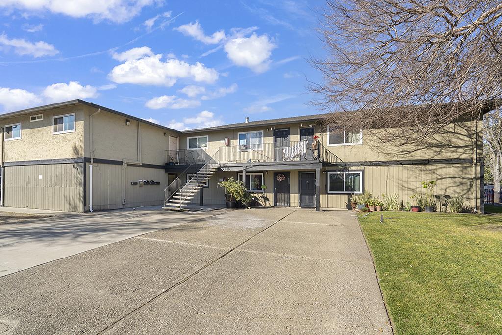 a view of a house with a patio