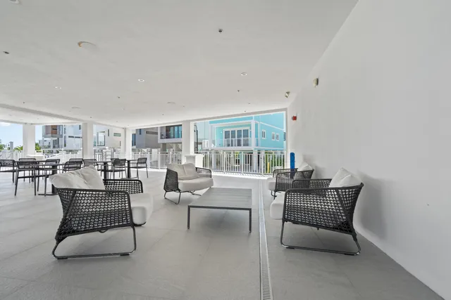 a view of pool with outdoor seating