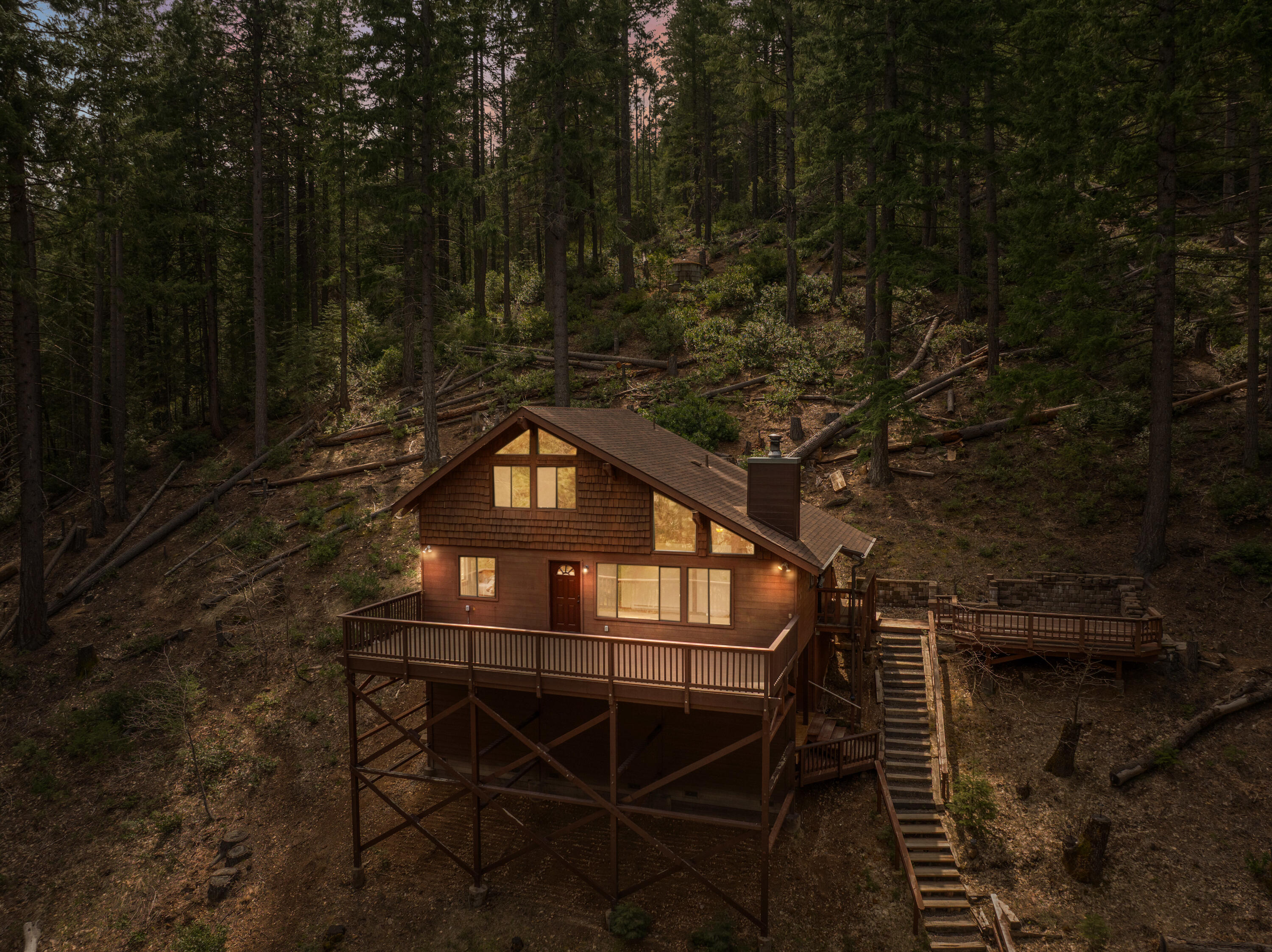 2120 Pack Trail Mount Shasta, CA 96067 - Photo 73 of 92 a view of a balcony with a bench