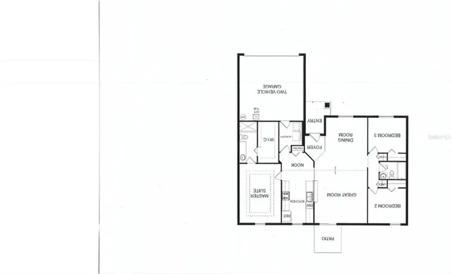 a black and white photo of a floor plan
