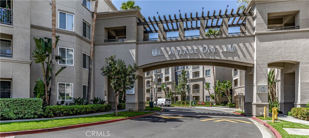 a front view of a building with garden