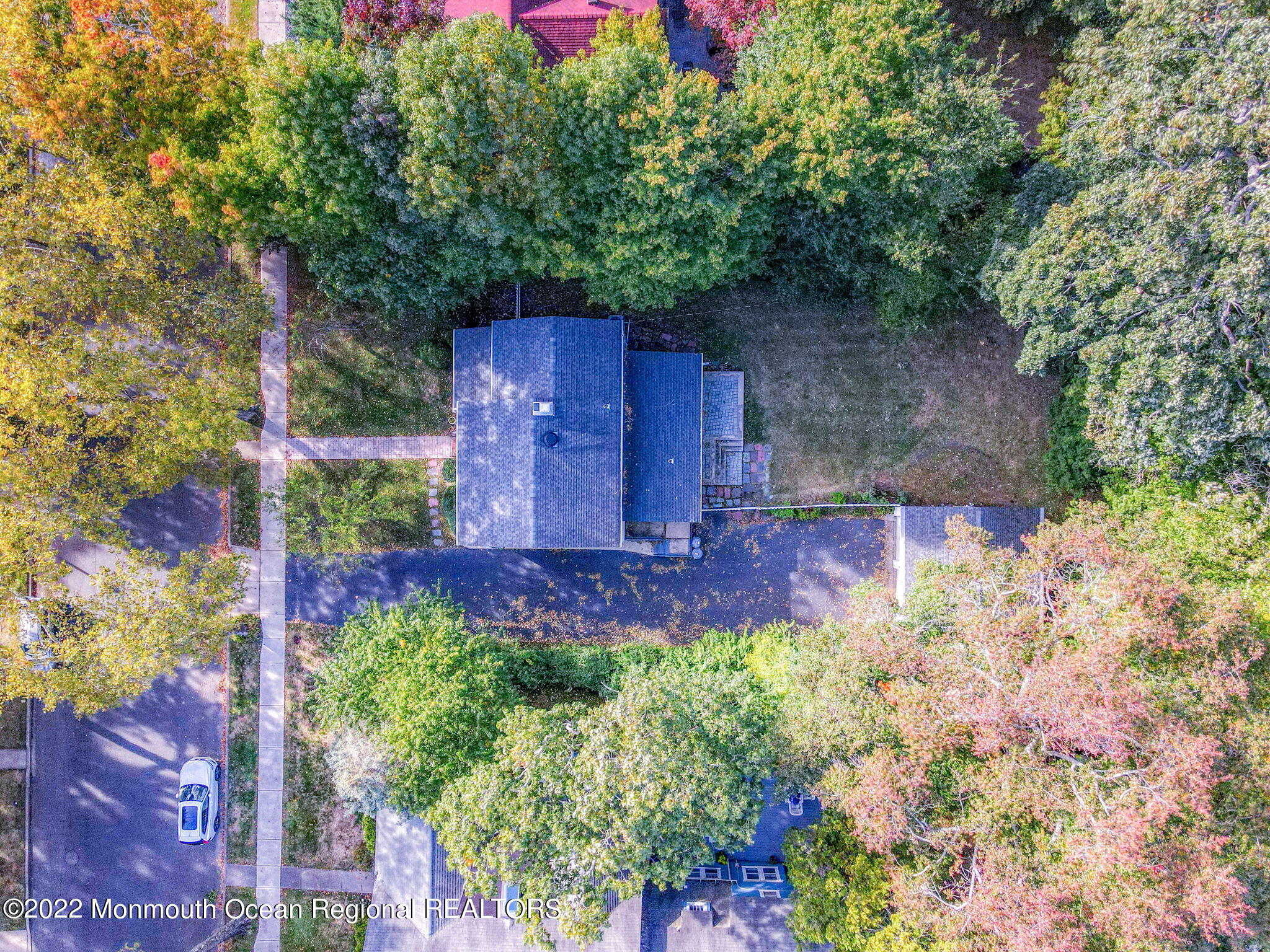 309 Bendermere Avenue Interlaken, NJ 07712 - Photo 35 of 37 a view of a backyard with potted plants and large trees