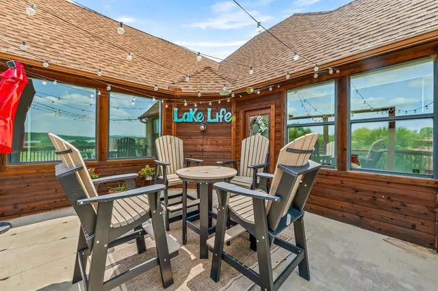 a view of an outdoor space and swimming pool