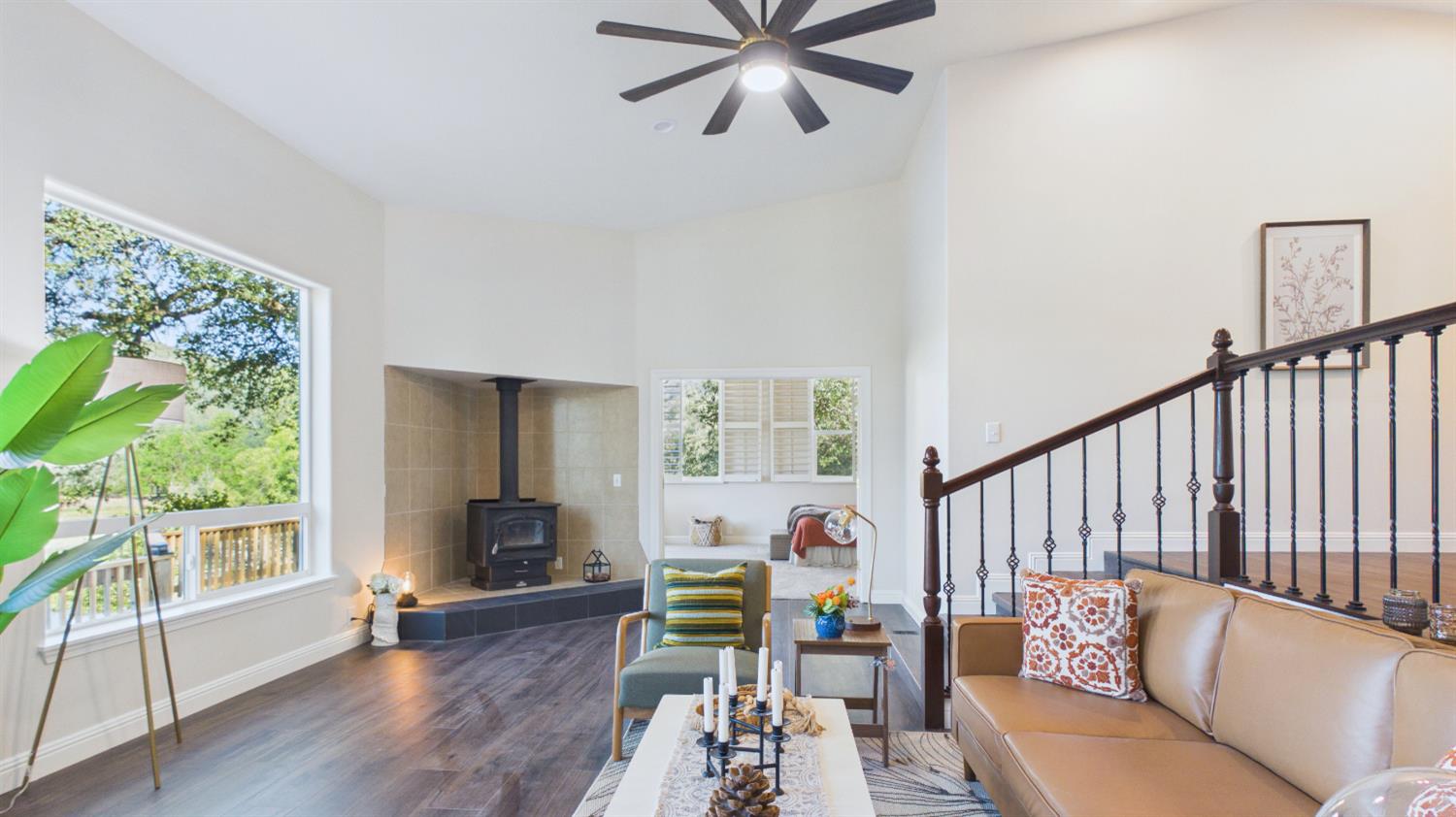 22499 Vilas Road Sonora, CA 95370 - Photo 12 of 78 Wood Burning stove and Ceiling Fans to keep spaces comfortable