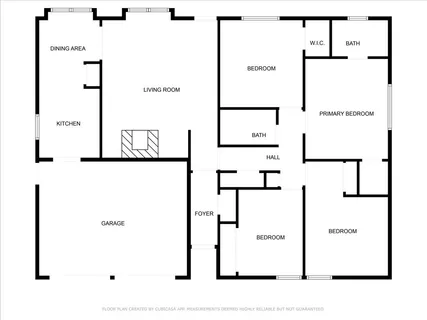 a picture of a wall with a white building