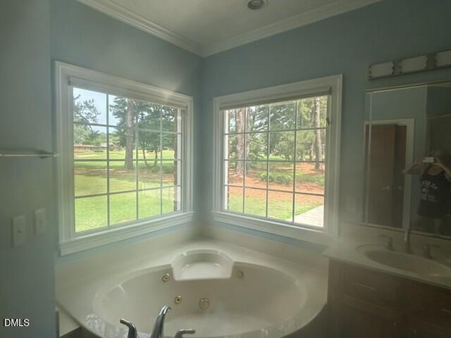 2125 Keith Hills Road Lillington, NC 27546 - Photo 36 of 66 a bath tub sitting in a bathroom next to a window