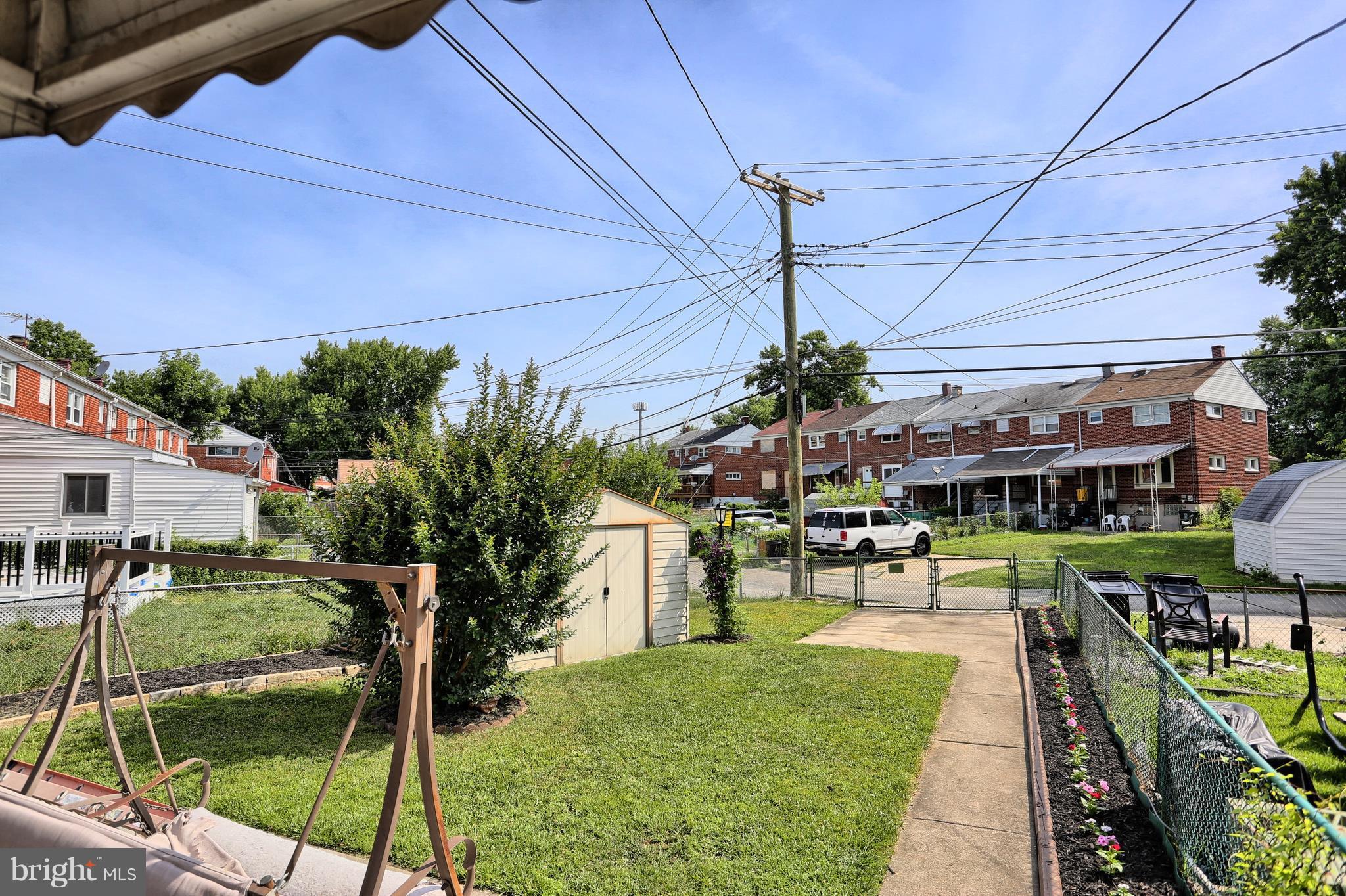 View of Backyard From Porch