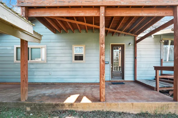 a view of front door of house