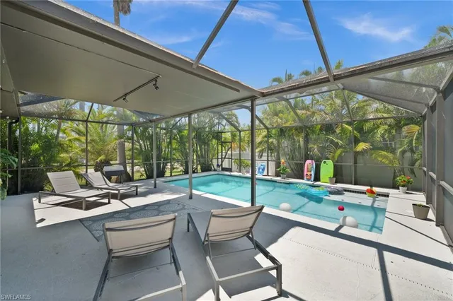 a view of outdoor space yard deck patio and swimming pool