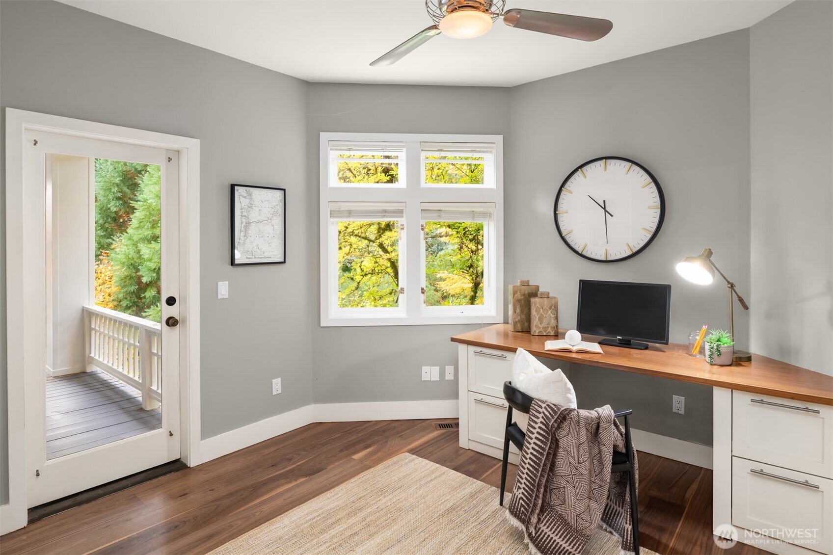 26133 Northeast 34th Street Redmond, WA 98053 - Photo 18 of 40 a view of a workspace with furniture and a window