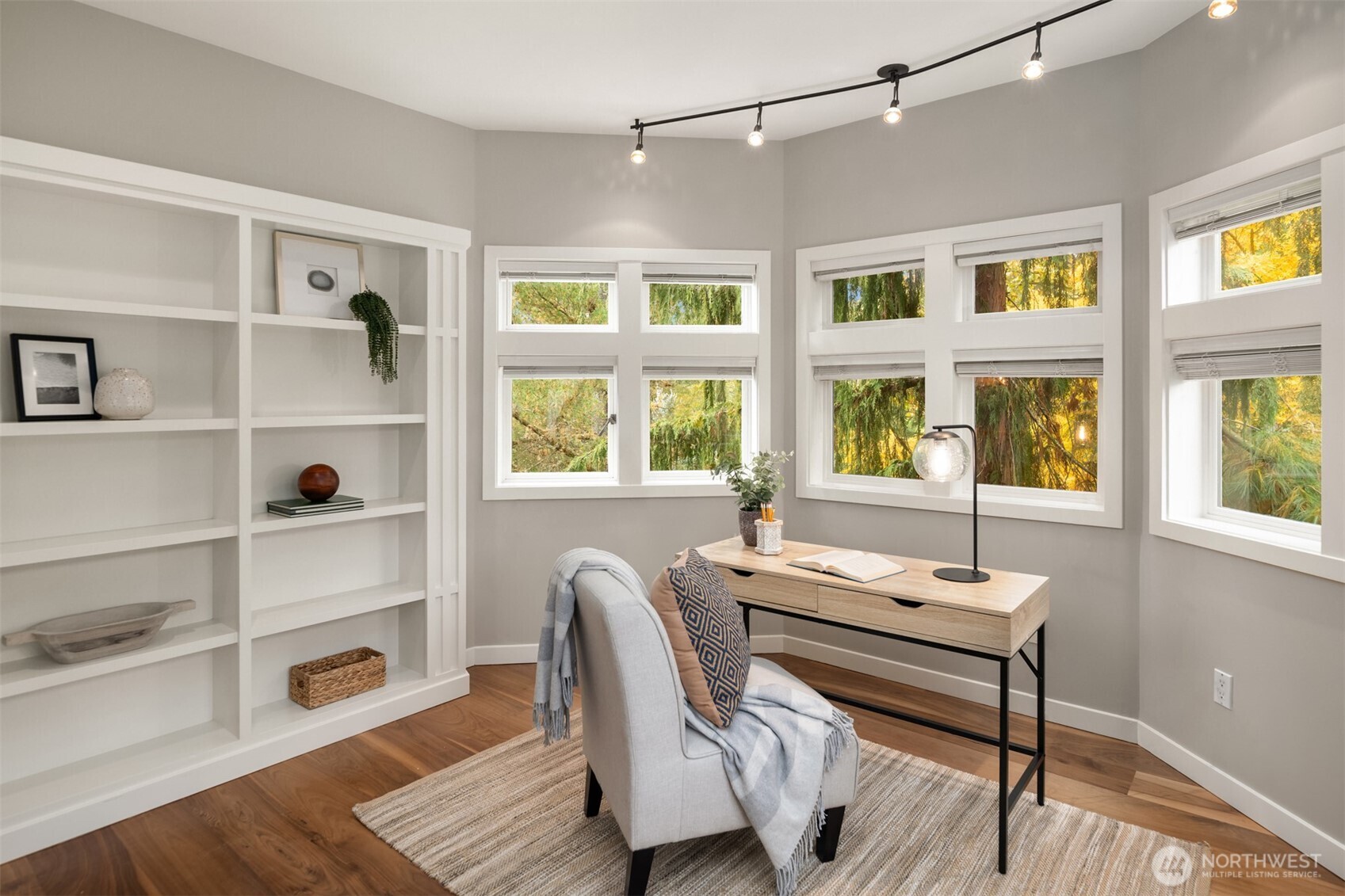 26133 Northeast 34th Street Redmond, WA 98053 - Photo 20 of 40 a view of a workspace with furniture and a window