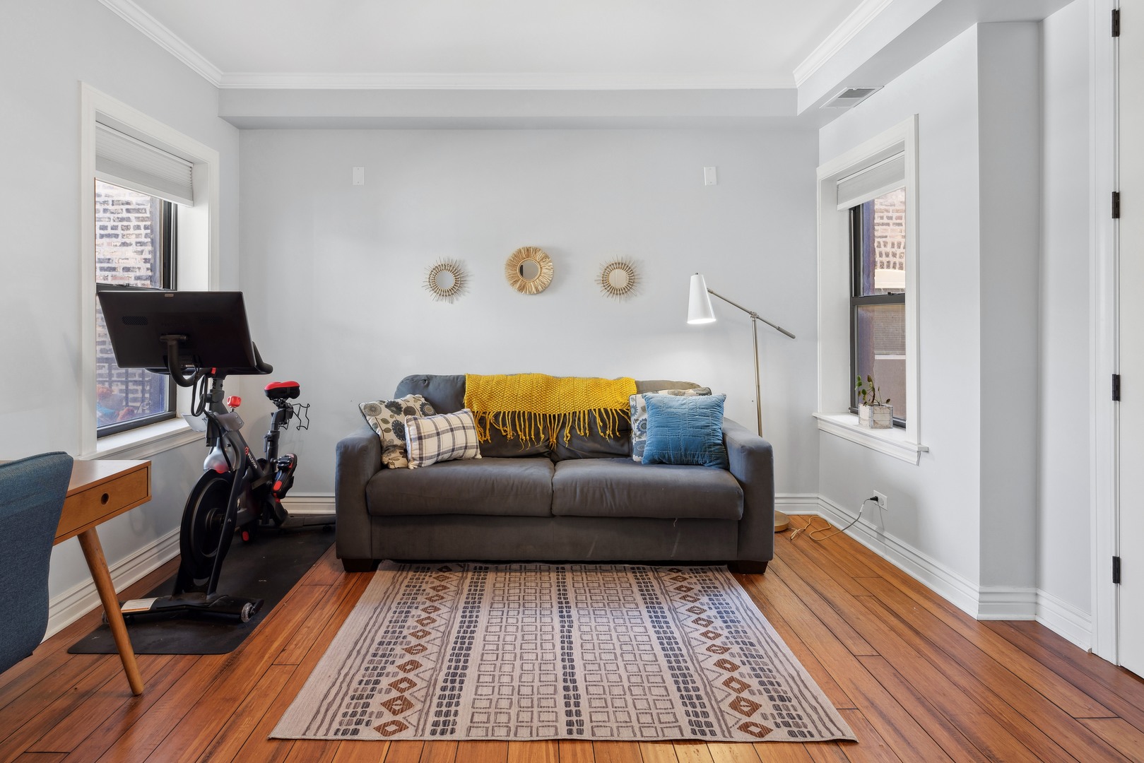 1254 West Eddy Street, Unit 2 Chicago, IL 60657 - Photo 9 of 14 a living room with furniture and a flat screen tv