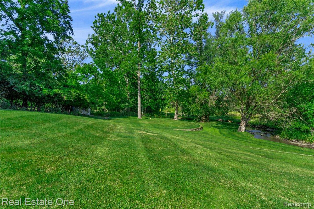 33850 Braebury Ridge Farmington, MI 48331 - Photo 72 of 85 Expansive lawn area featuring mature trees and a natural creek