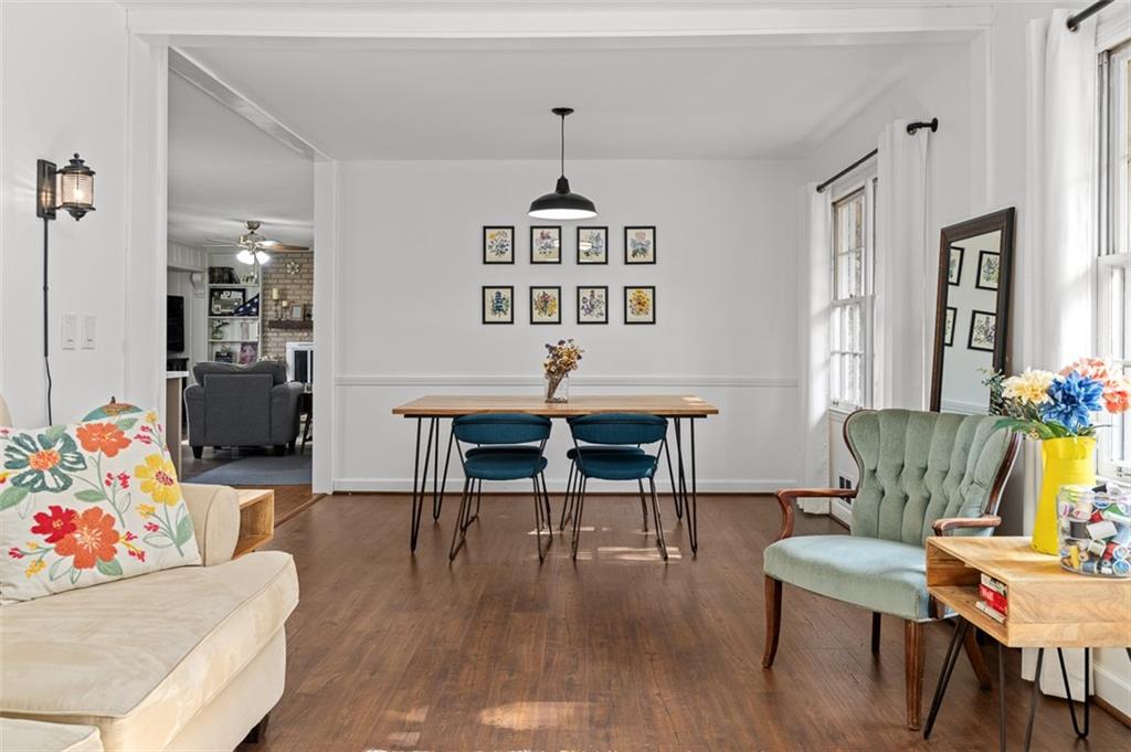 1436 Willivee Drive Decatur, GA 30033 - Photo 14 of 49 a living room with furniture and a chandelier