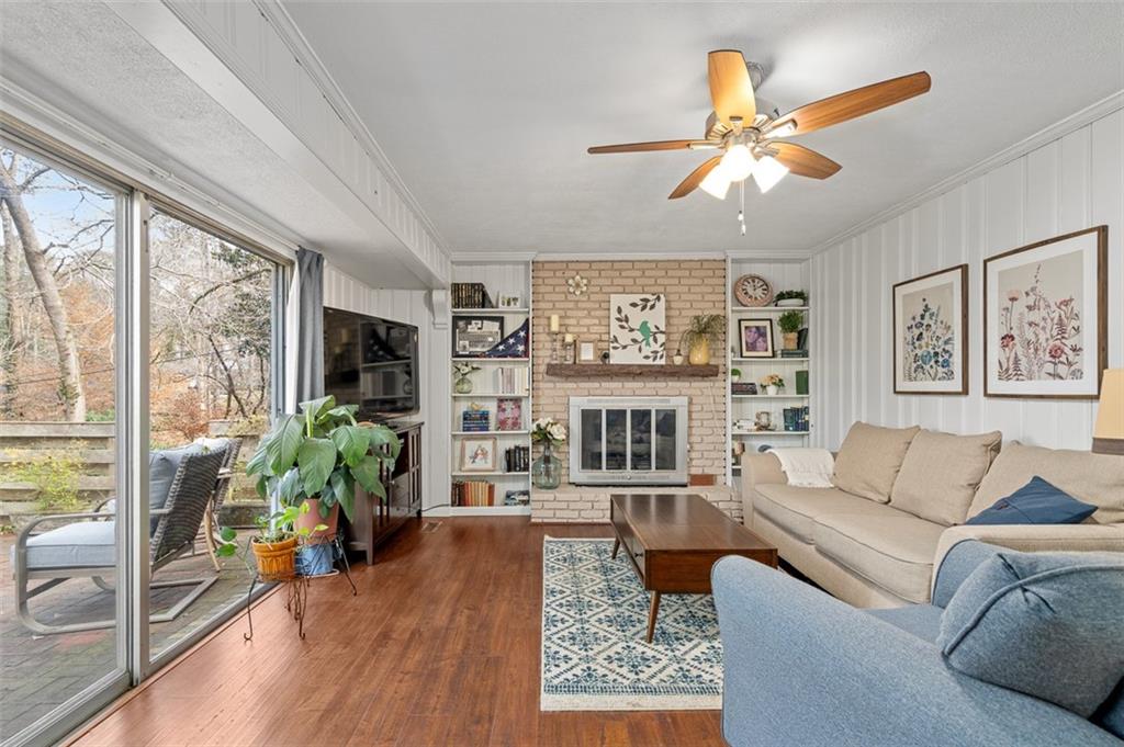 1436 Willivee Drive Decatur, GA 30033 - Photo 5 of 49 a living room with furniture and a fireplace