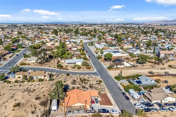an aerial view of a city