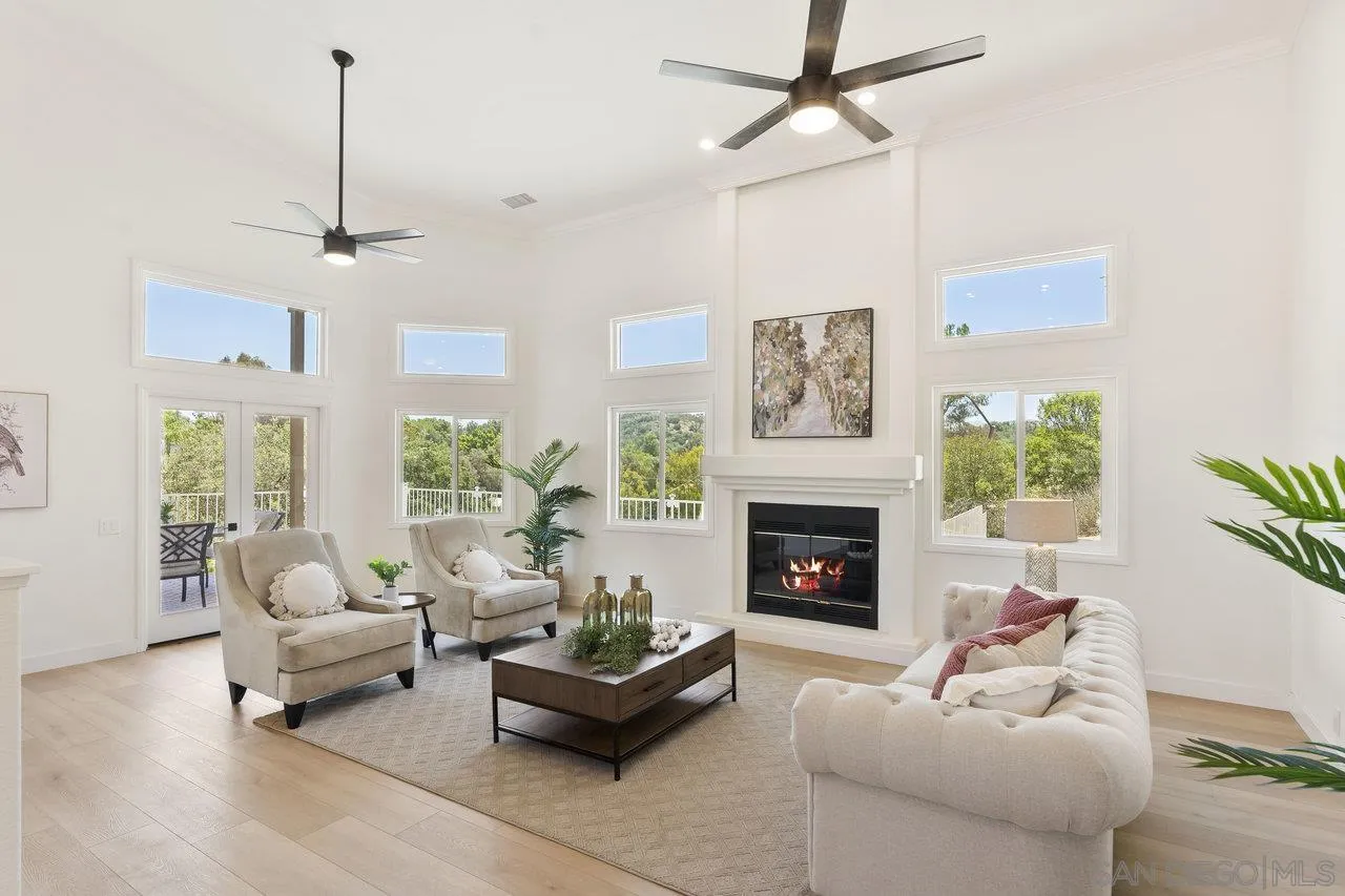2047 Via Del Torrie Alpine, CA 91901 - Photo 6 of 53 a living room with furniture and a fireplace