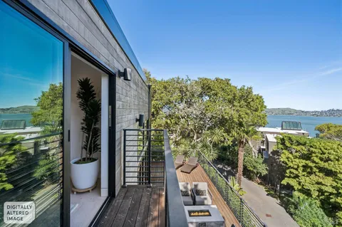 a terrace view with sitting space and garden view