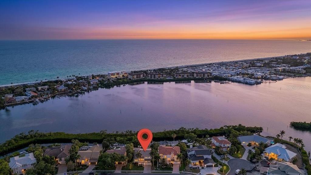 3481 Bayou Sound Longboat Key, FL 34228 - Photo 73 of 79 an aerial view of ocean and residential houses with outdoor space