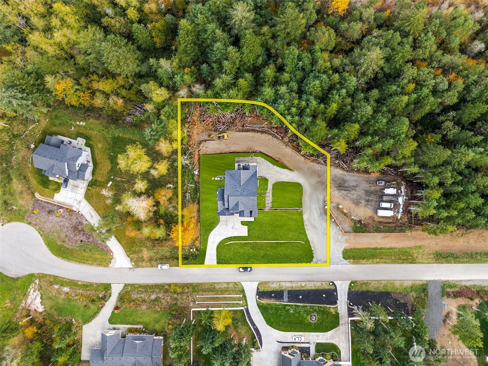 917 Tiedman Road Northwest Lakebay, WA 98349 - Photo 37 of 39 an aerial view of a house with swimming pool