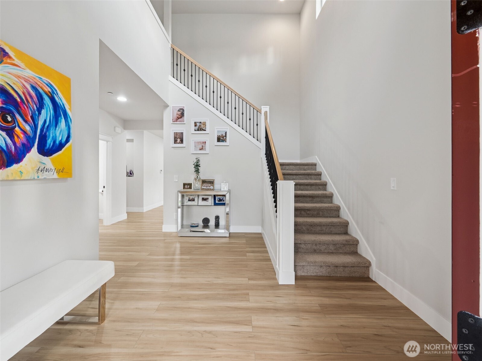 917 Tiedman Road Northwest Lakebay, WA 98349 - Photo 4 of 39 a view of entryway and hall with wooden floor