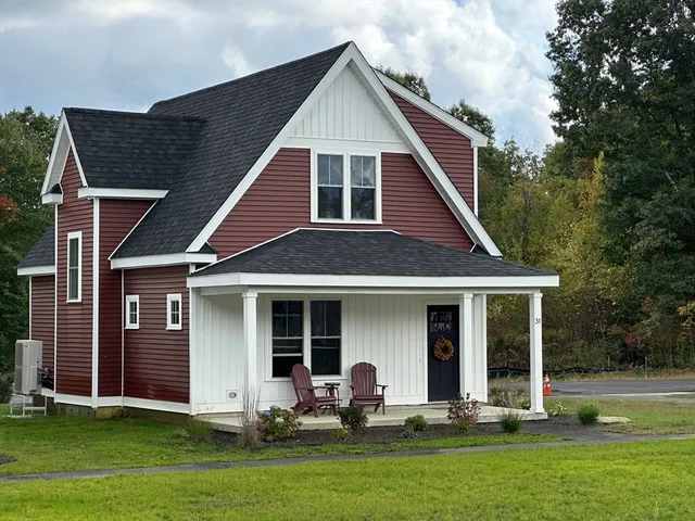 a front view of house with yard