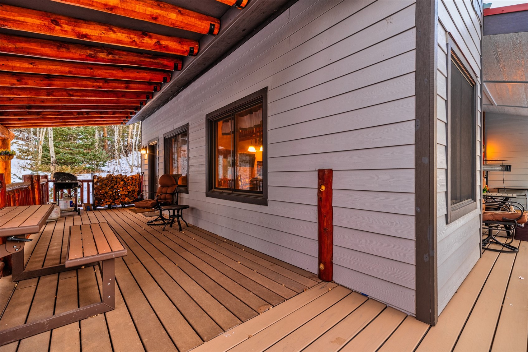 2150 Michigan Hill Road Jefferson, CO 80456 - Photo 43 of 50 a view of outdoor seating area with wooden floor