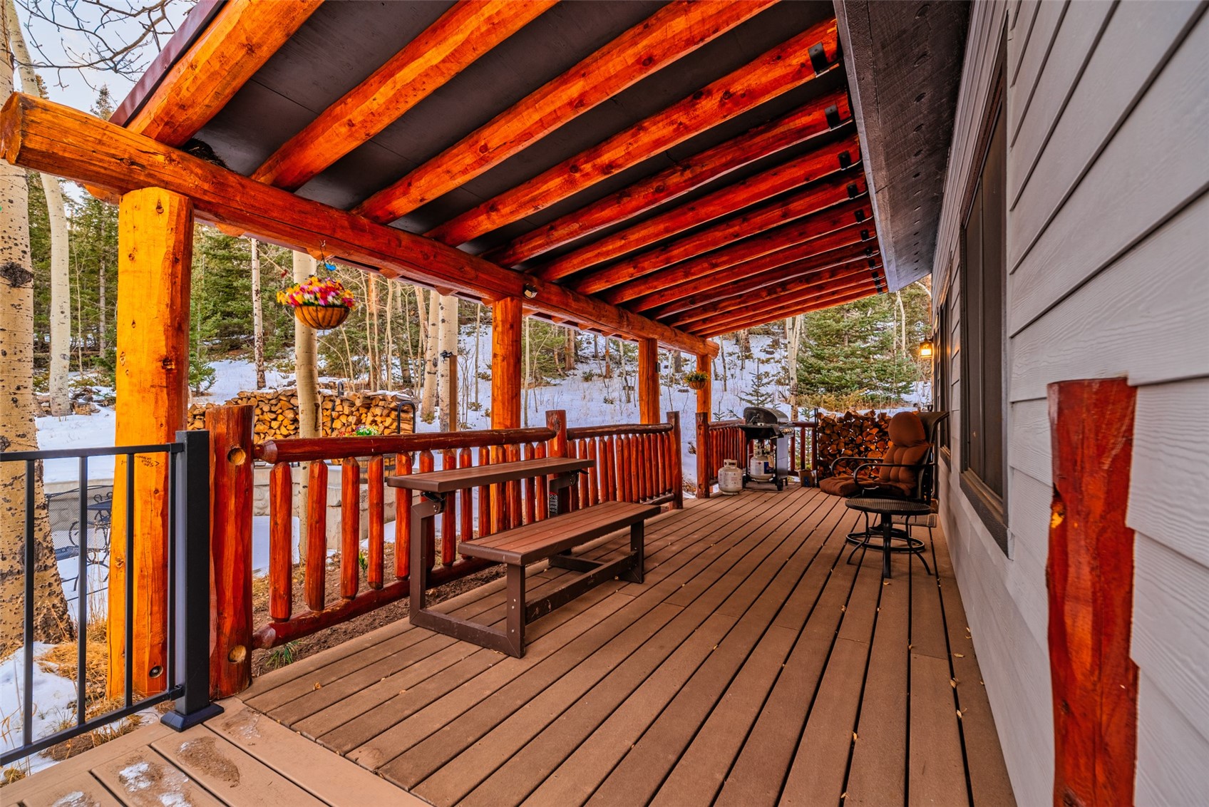2150 Michigan Hill Road Jefferson, CO 80456 - Photo 44 of 50 a view of balcony with wooden floor