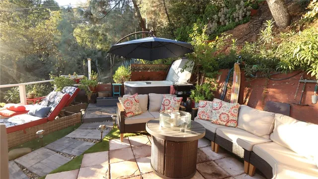 a view of a couches in the patio