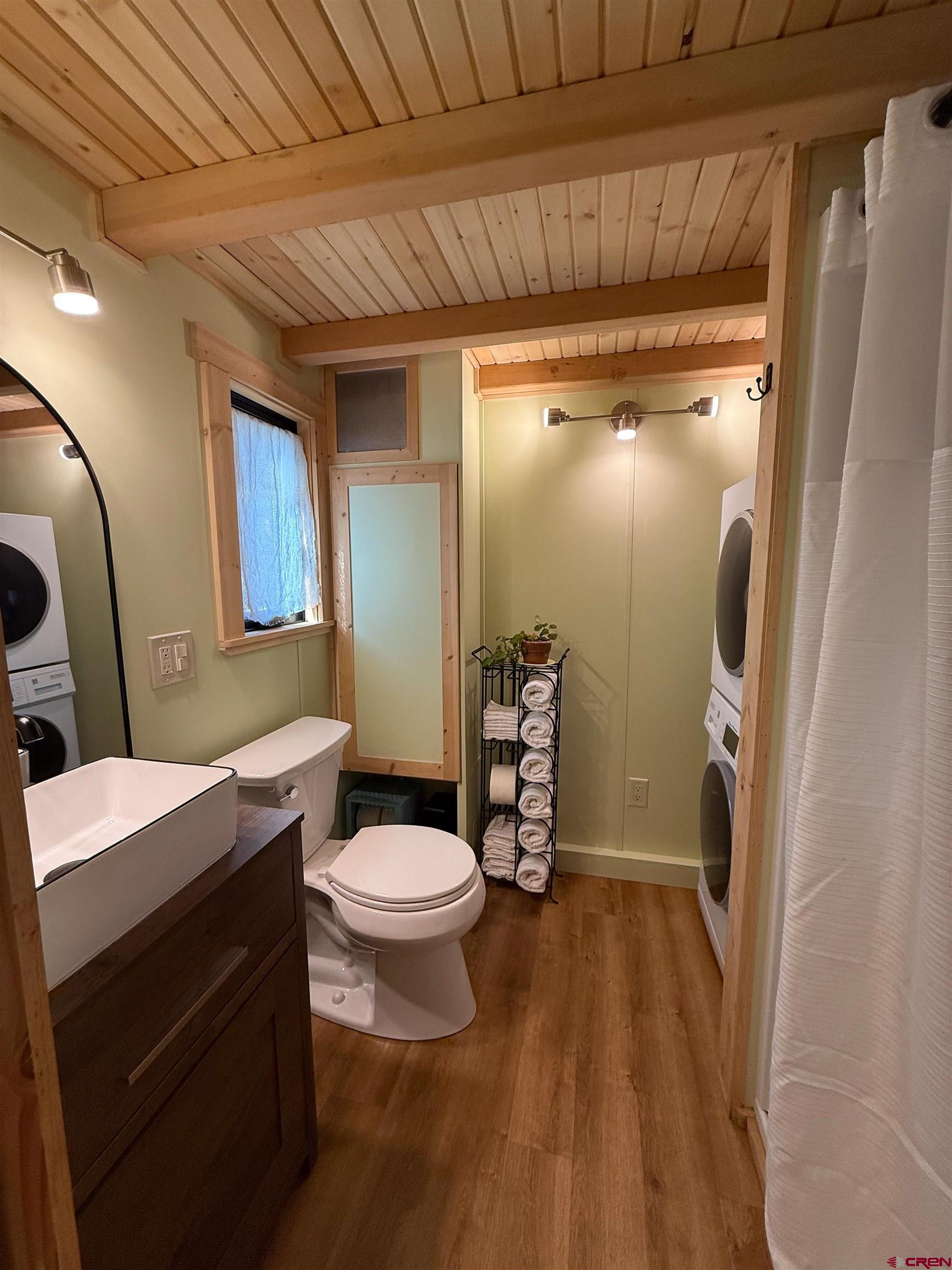 485 Florida Road, Unit C5 Durango, CO 81301 - Photo 19 of 40 a bathroom with a sink a toilet and shower