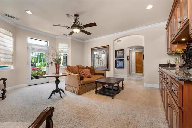 a view of a backyard