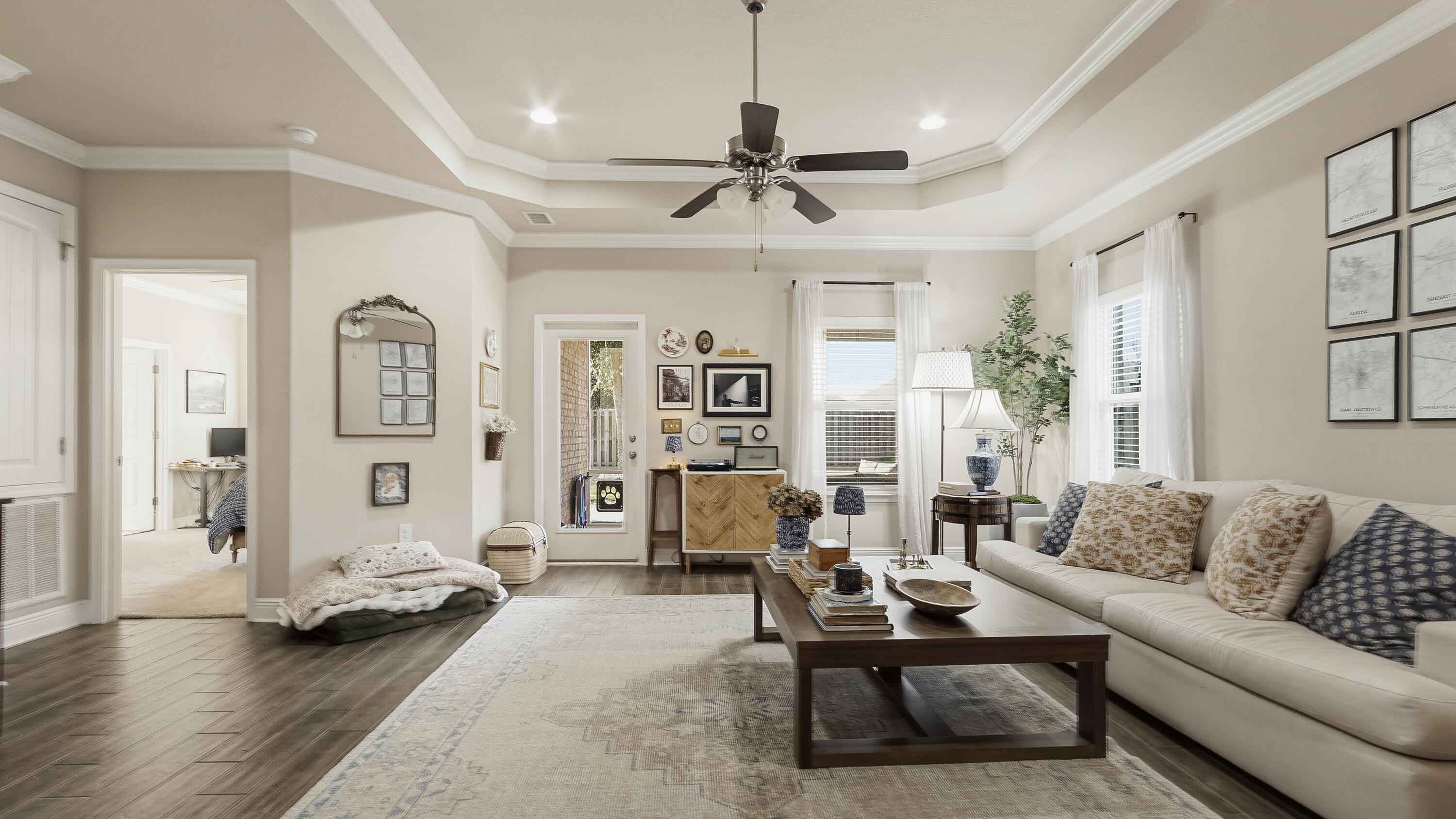 54 Lottie Loop Freeport, FL 32439 - Photo 30 of 63 a living room with furniture or couch and a chandelier