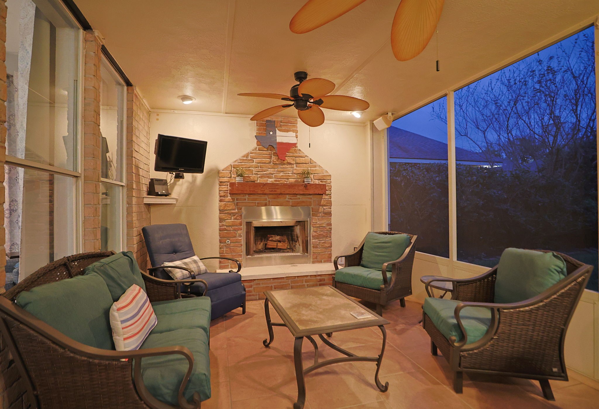 20102 Windbury Court Spring, TX 77379 - Photo 27 of 49 a living room with furniture and a fireplace