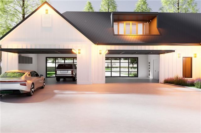 a view of a swimming pool with an outdoor space