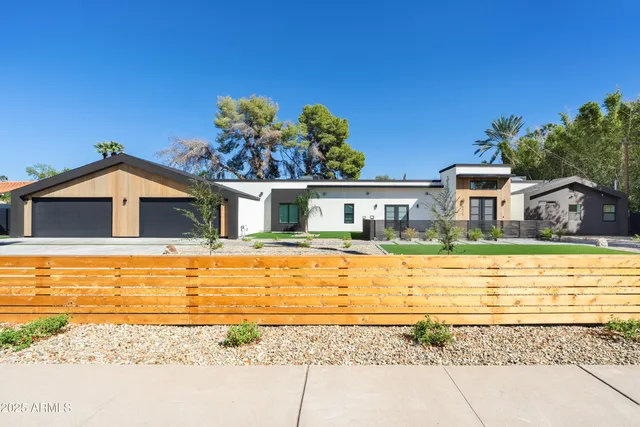 a house view with a swimming pool