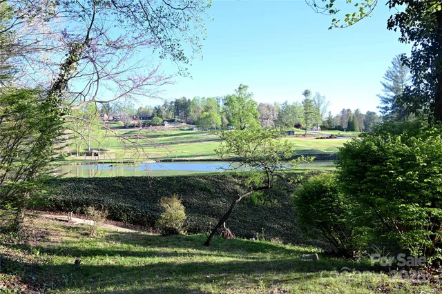a view of a garden with an outdoor space