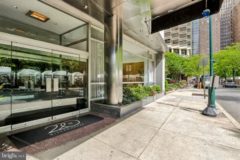 a view of a door and a outdoor space