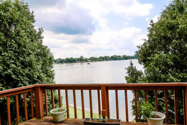 a balcony with outdoor space